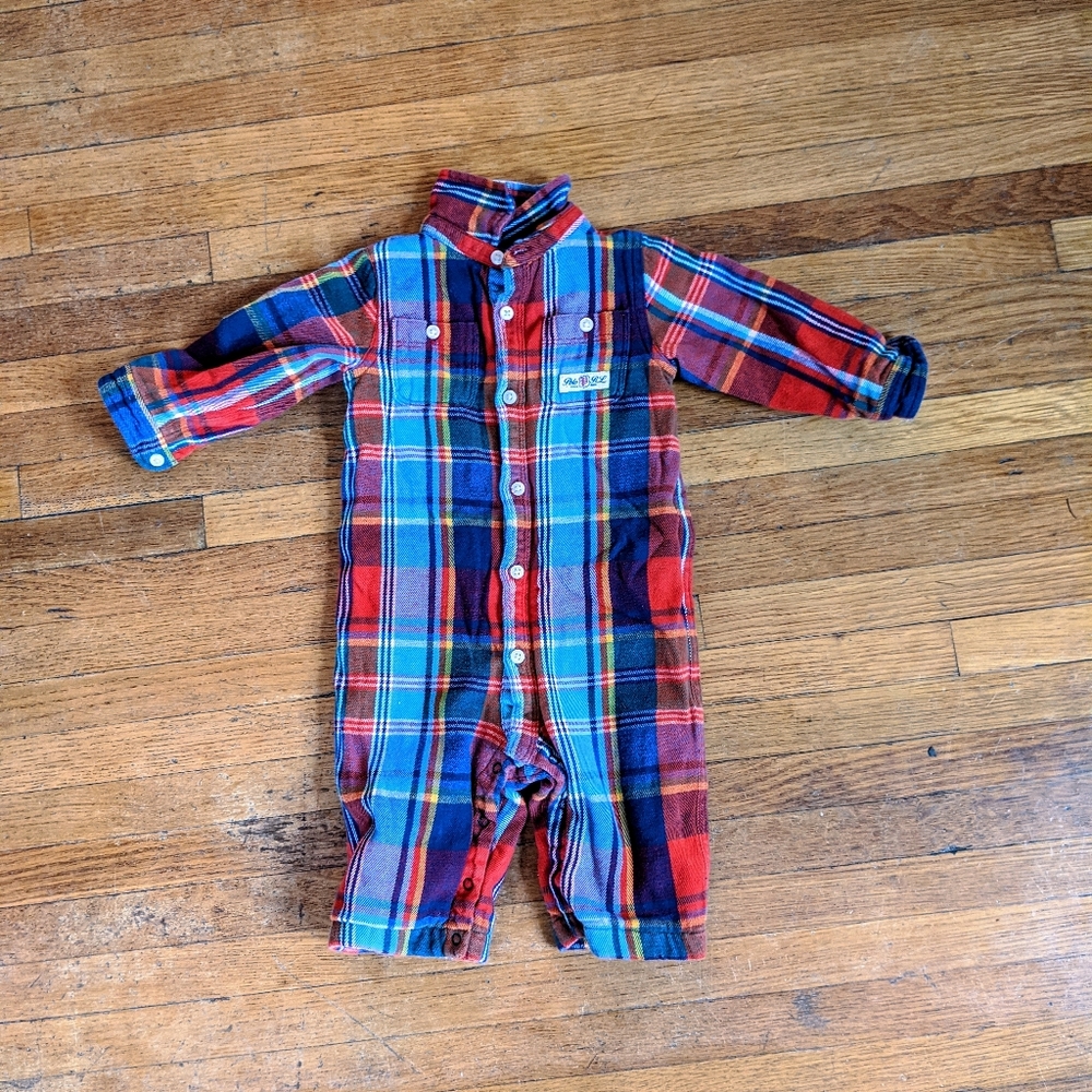Ralph Lauren Baby Boy Tartan Onesie